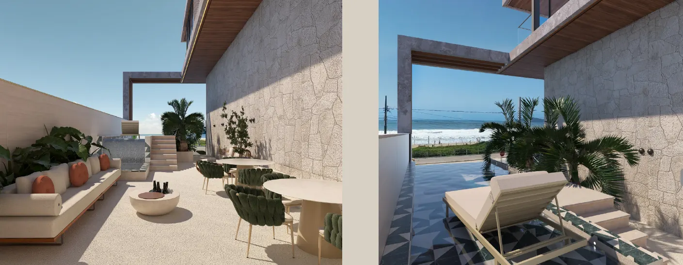 Jade Ocean Praia Brava — Área externa com vista para o oceano